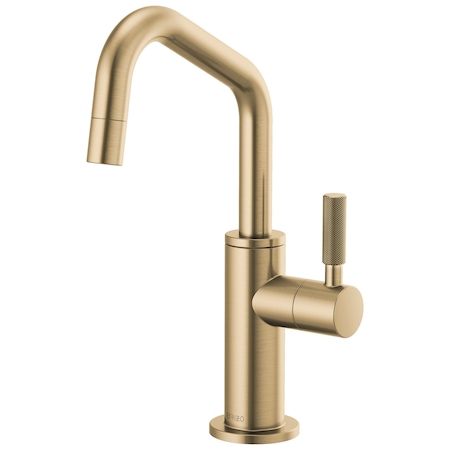 Brizo Litze Beverage Faucet with Angled Spout and Knurled Handle 61363LF-C-GL